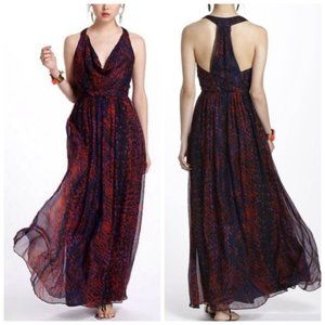 NWOT Anthropologie Silk Maxi Dress